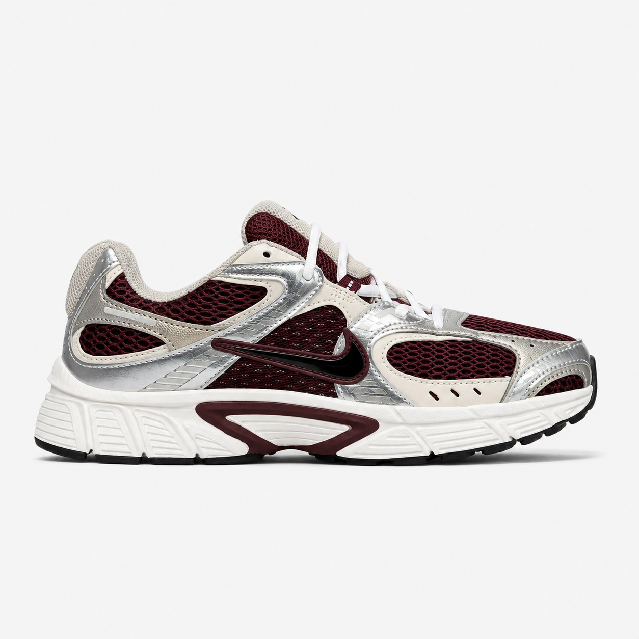 54AA2E7B-0907-42E8-9A04-1AAF1B662533 کتونی نایک وی فایو زرشکی سیلور | Nike V5 RNR Burgundy Beige - تصویر 1