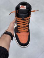 کتونی جردن ساقدار نارنجی مشکی سفید | Air Jordan High Orange Black White - تصویر 3