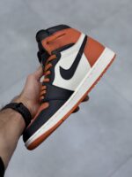 کتونی جردن ساقدار نارنجی مشکی سفید | Air Jordan High Orange Black White - تصویر 4