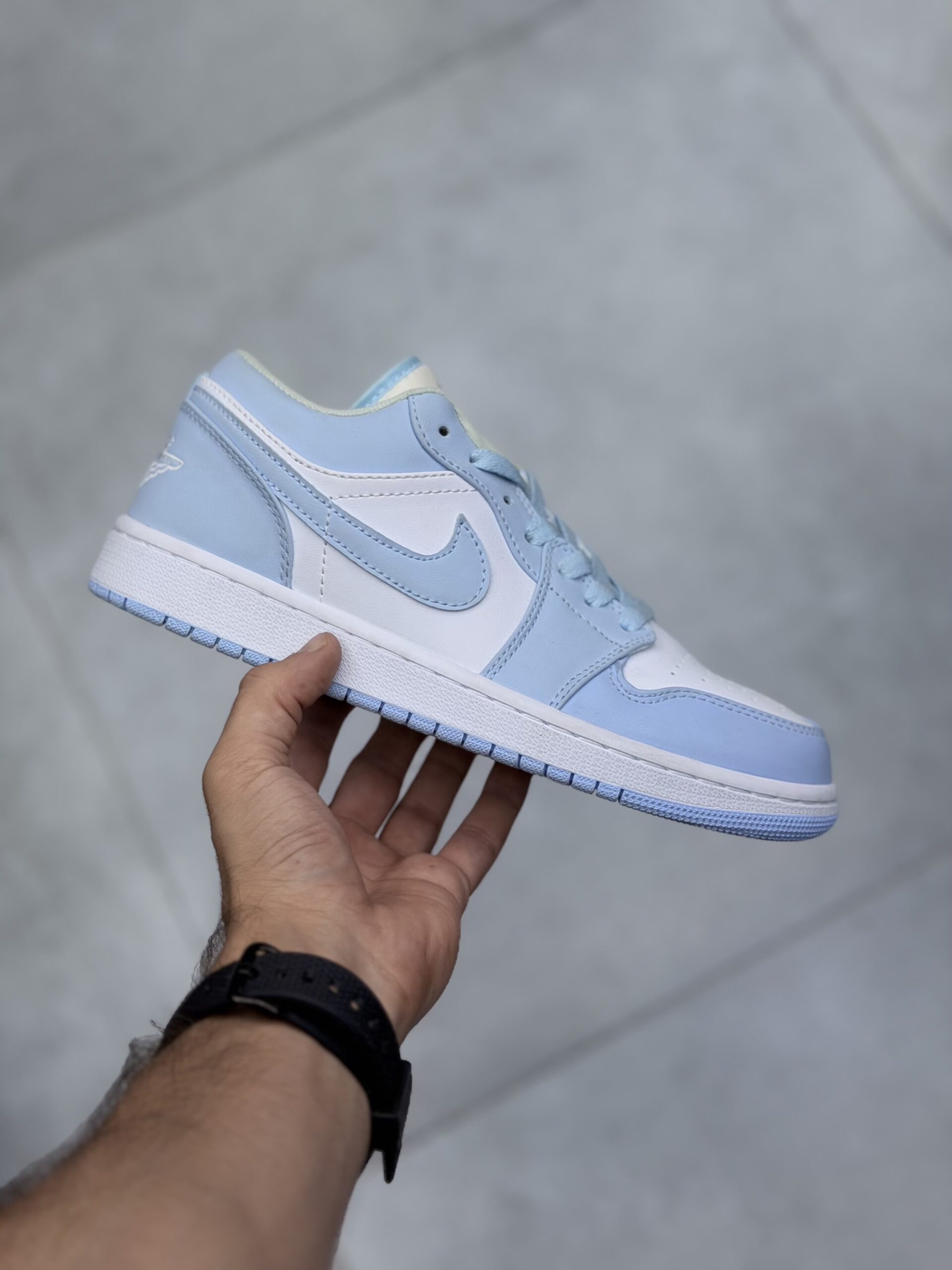 خرید جردن 1 لو سفید آبی یخی | Jordan 1 Low White Ice Blue