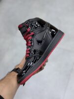 کتونی جردن وان ساقدار ورنی مشکی Air Jordan 1 High SP Gina - تصویر 4