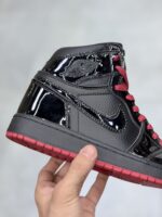 کتونی جردن وان ساقدار ورنی مشکی Air Jordan 1 High SP Gina - تصویر 5