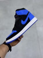 کتونی جردن وان ساقدار مشکی آبی Air Jordan 1 High Royal Reimagined - تصویر 4