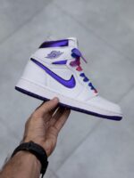 کتونی نایک ایر جردن 1 سفید بنفش کورت پرپل | Nike Air Jordan 1 High OG Court Purple - تصویر 2