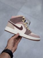 کتونی نایک جردن وان ساقدار کالباسی Jordan 1 Mid Dark Pony Smoky - تصویر 2