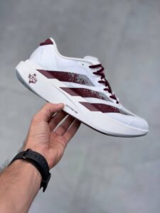 کتونی آدیداس آدیزیرو سفید زرشکی Adidas Adizero Evo SL White Burgundy