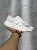 کتونی آدیداس آدیزیرو اوو اس ال سفید نقره ای صورتی Adidas Adizero Evo SL White Silver Pink