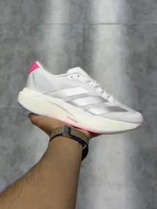 کتونی آدیداس آدیزیرو اوو اس ال سفید نقره ای صورتی Adidas Adizero Evo SL White Silver Pink