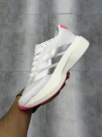 کتونی آدیداس آدیزیرو اوو اس ال سفید نقره ای صورتی Adidas Adizero Evo SL White Silver Pink - تصویر 4